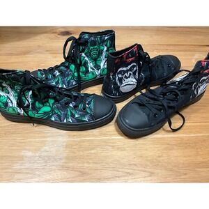 RAAD Shop Mens Gorilla Graphic High Top Sneakers Bundle Size 12 Green Black 2pk